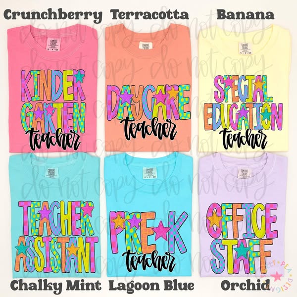Preppy Bright School Shirts