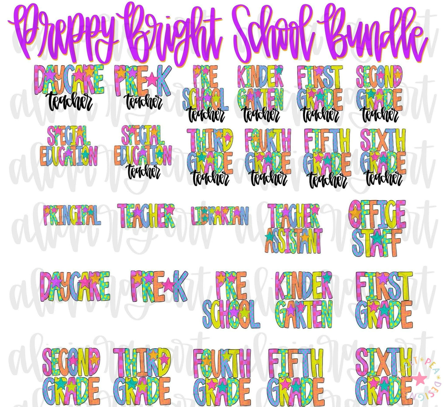 Preppy Bright School Shirts