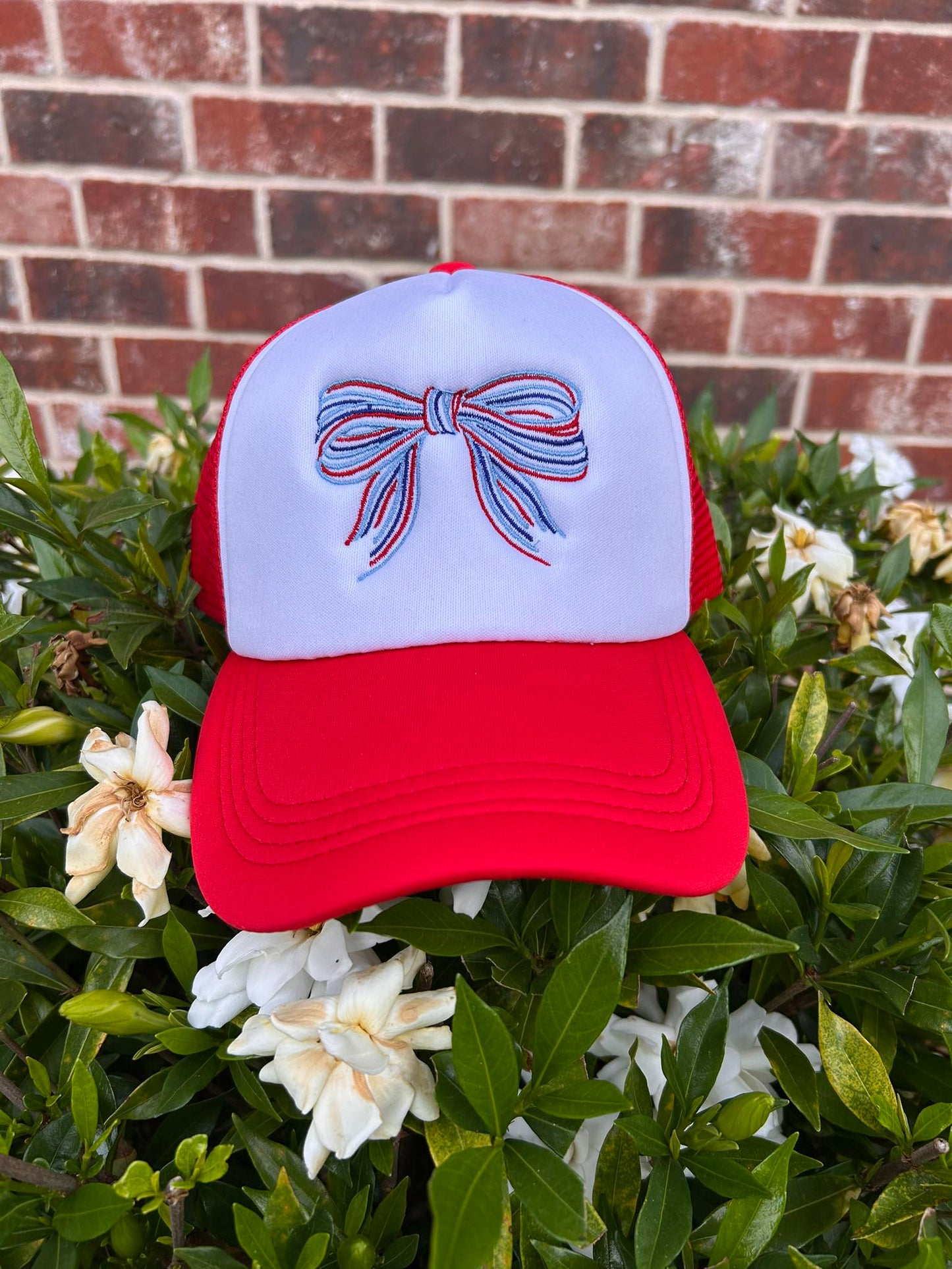 Patriotic Striped Bow Hat