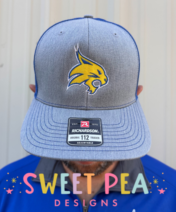 Bobcat Head Embroidery Hat