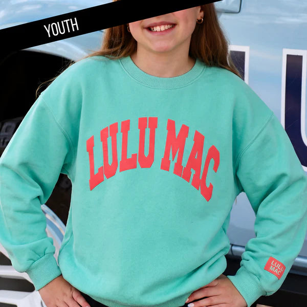 MINT/CORAL PUFF KIDS SWEATSHIRT (Copy)
