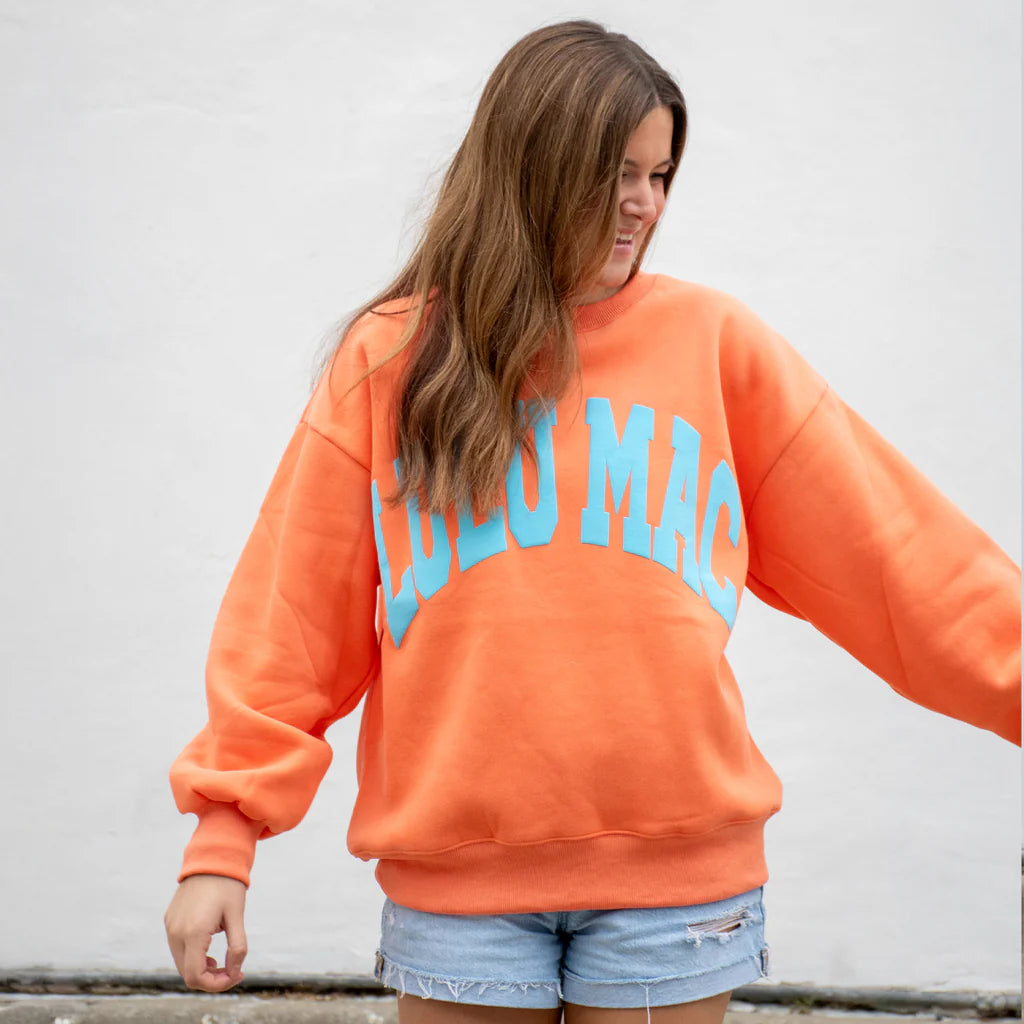 LM-SW-1007 Orange/Blue Puff Sweatshirt