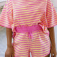 Striped Boxy Tee Short Set