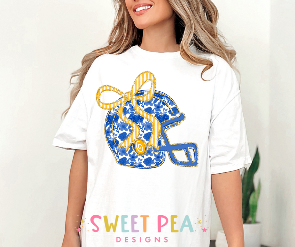 FLORAL FOOTBALL HELMET