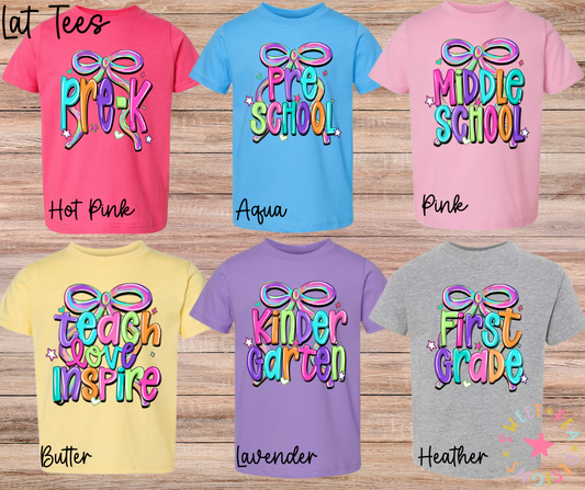 School Bow Tees