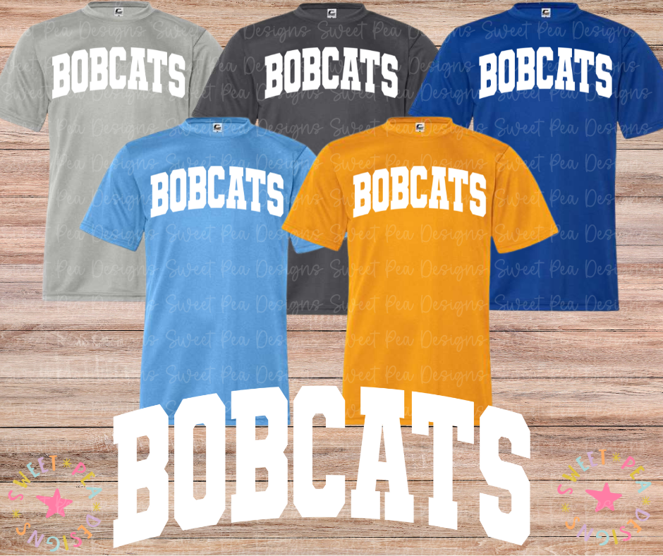 Bobcats Arched (White)
