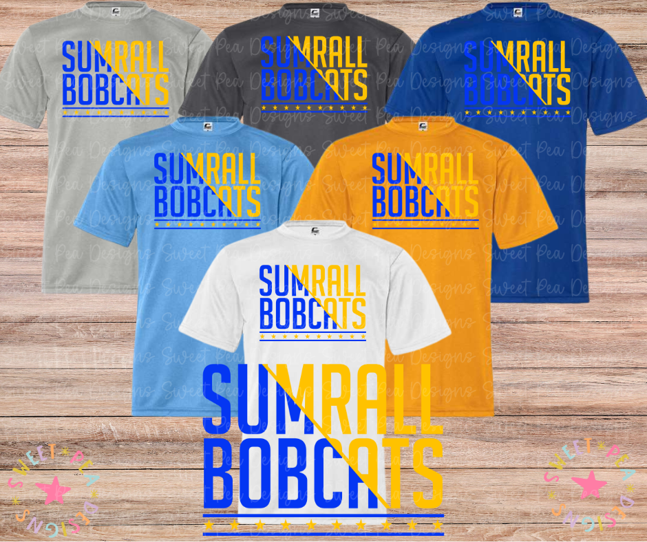 Sumrall Bobcats Multi Colored with Stars