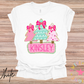 Personalized Pink Christmas Tree Tee (Youth)