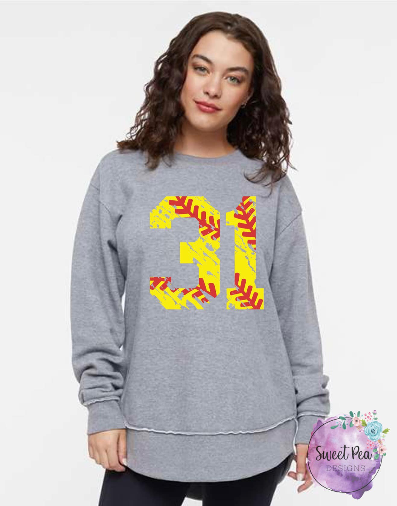 Baseball/Softball Number Sweatshirt