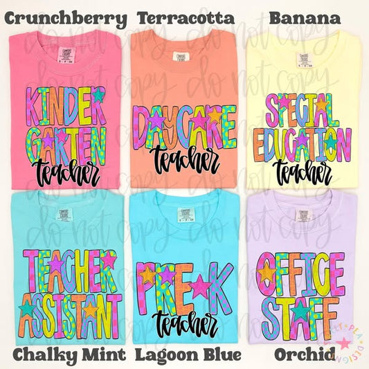 PREPPY BRIGHT TEACHER AND STAFF TEES