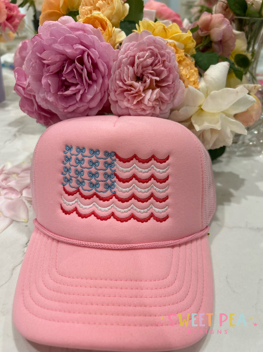 Bow Scalloped American Flag