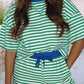 Striped Boxy Tee Short Set