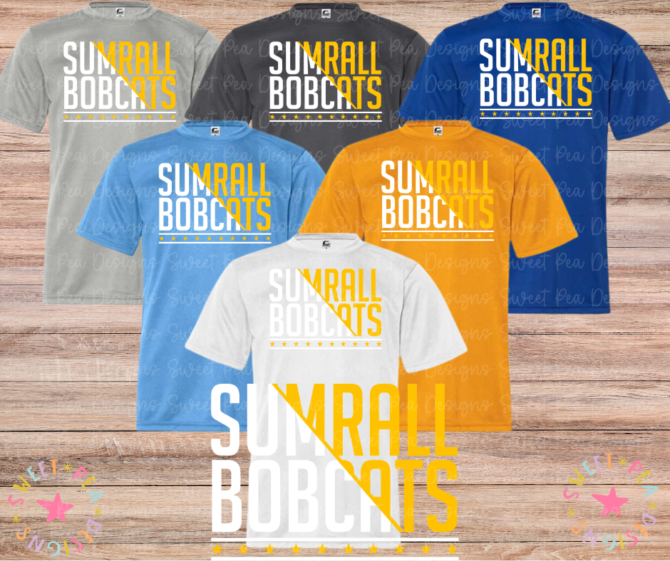 Sumrall Bobcats Multi Colored with Stars