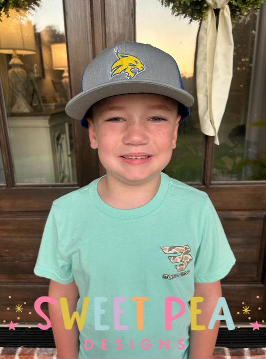 Bobcat Head Embroidery Hat