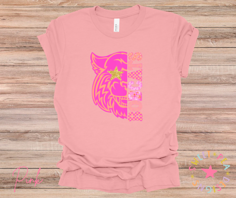 Pink Bobcat Pattern