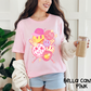 Girls Preppy Pink Smiley Softball