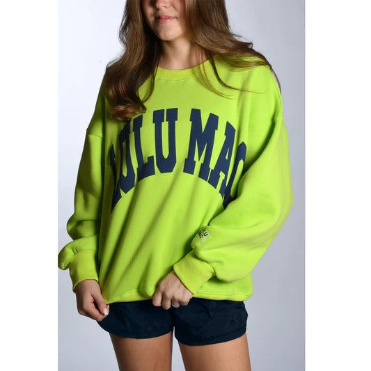 LM-SW-1007 Chartruese/Deep Blue Puff Sweatshirt