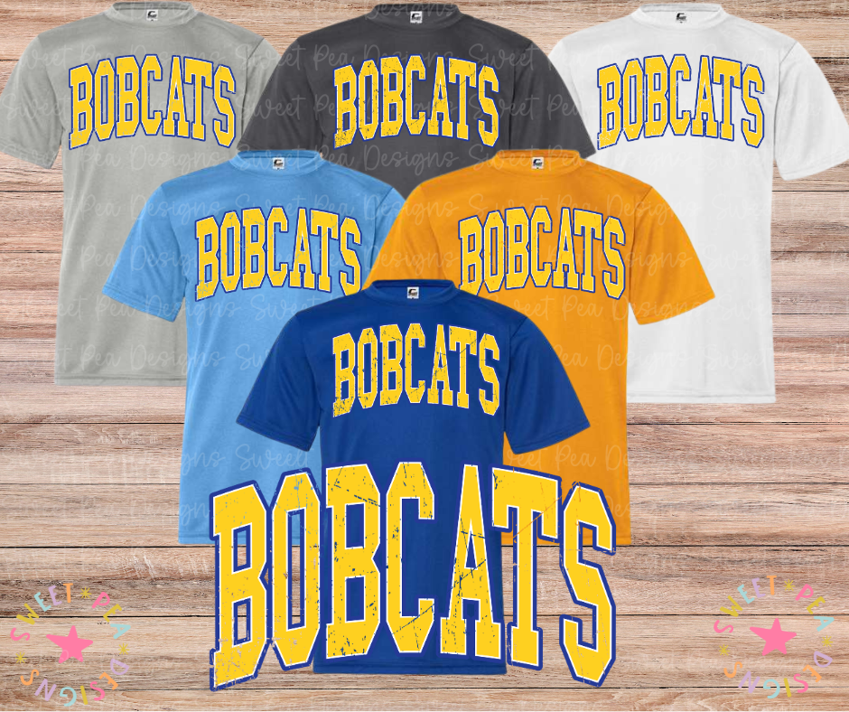 BOBCATS ARCHED DISTRESSED