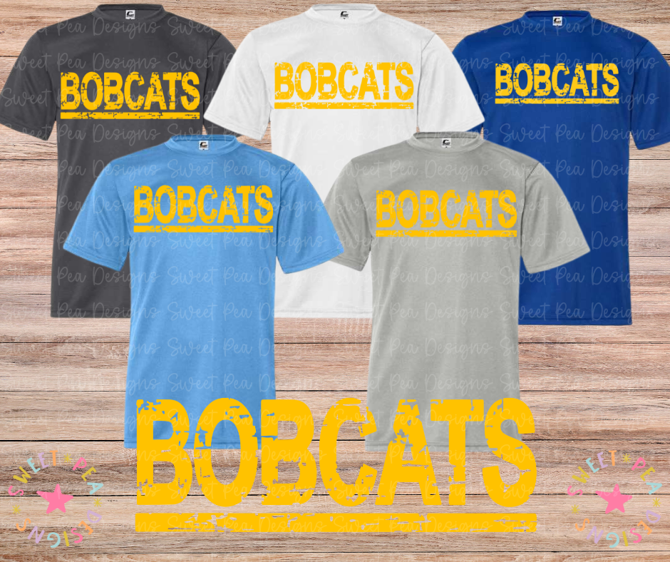 Distressed Bobcats Tee
