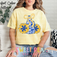Blue & Gold Floral Cheer