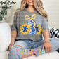 Blue & Gold Floral Cheer