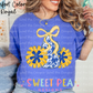 Blue & Gold Floral Cheer