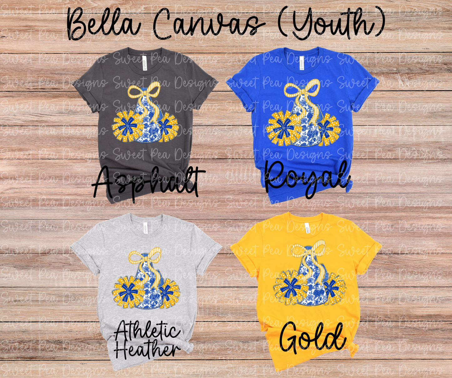 Blue & Gold Floral Cheer