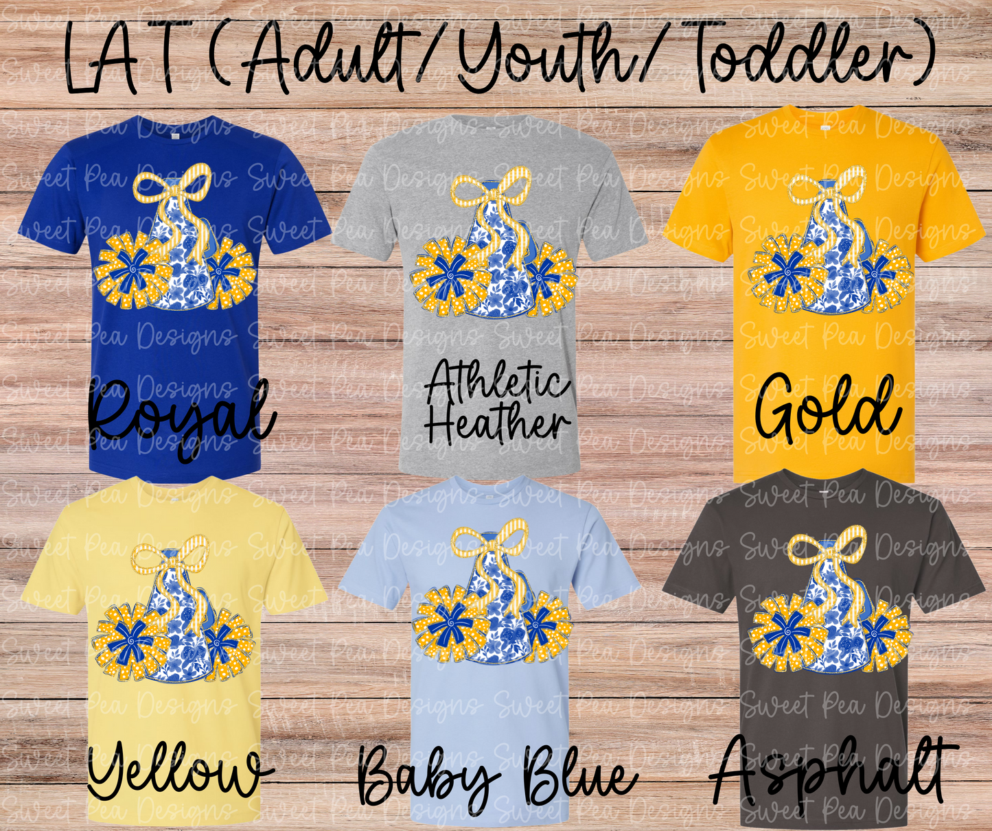 Blue & Gold Floral Cheer