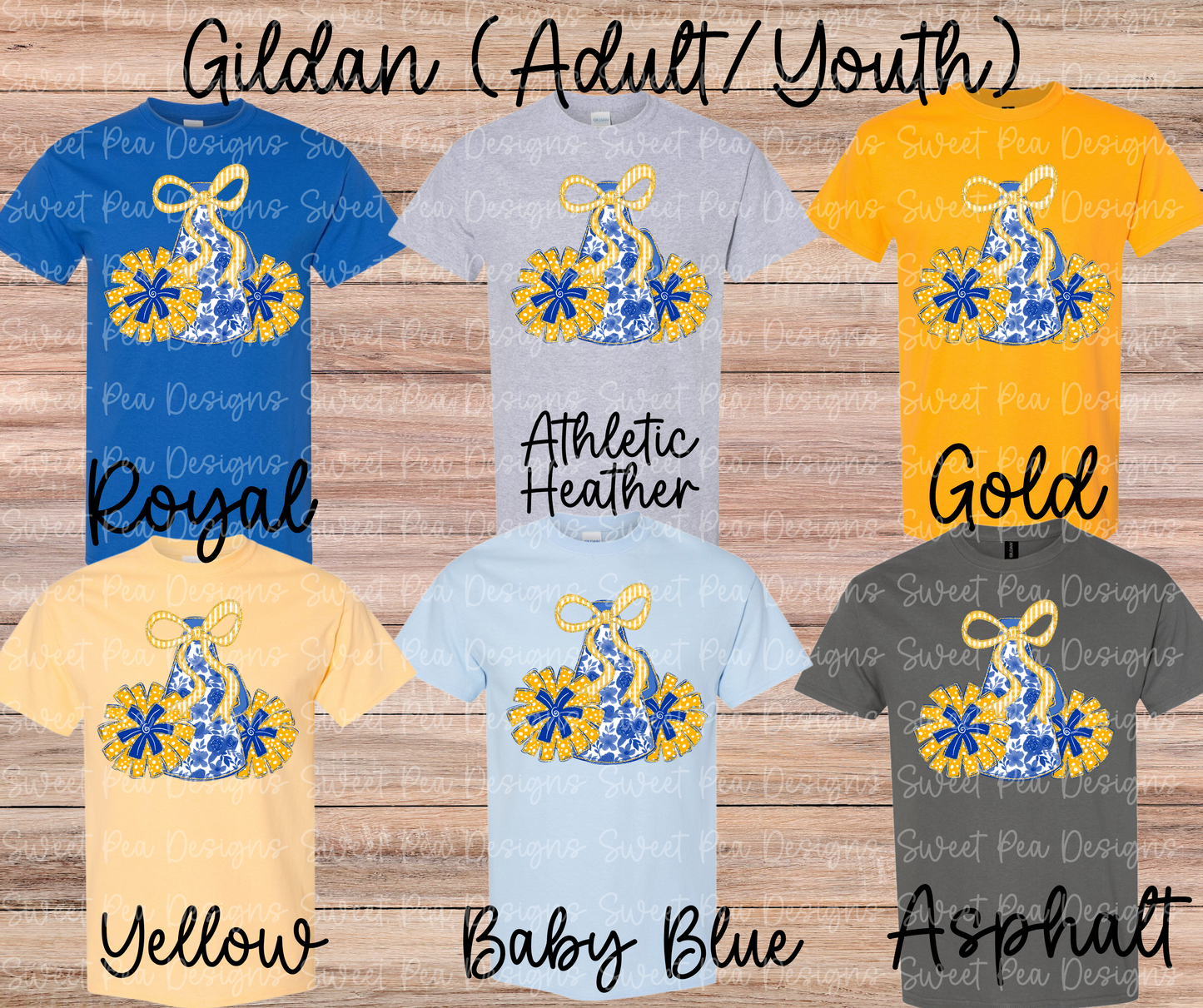 Blue & Gold Floral Cheer