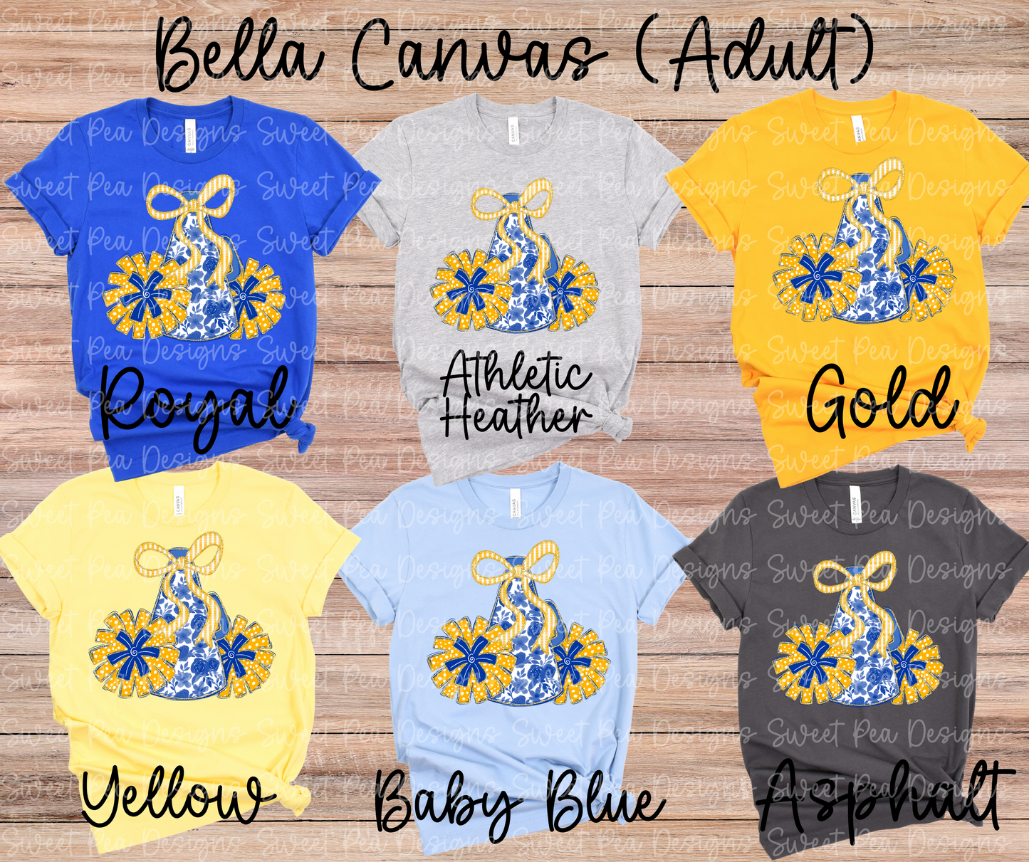 Blue & Gold Floral Cheer