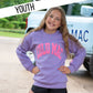 PURPLE/PINK PUFF SWEATSHIRT