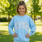 LIGHT BLUE CAMO KIDS SWEATSHIRT