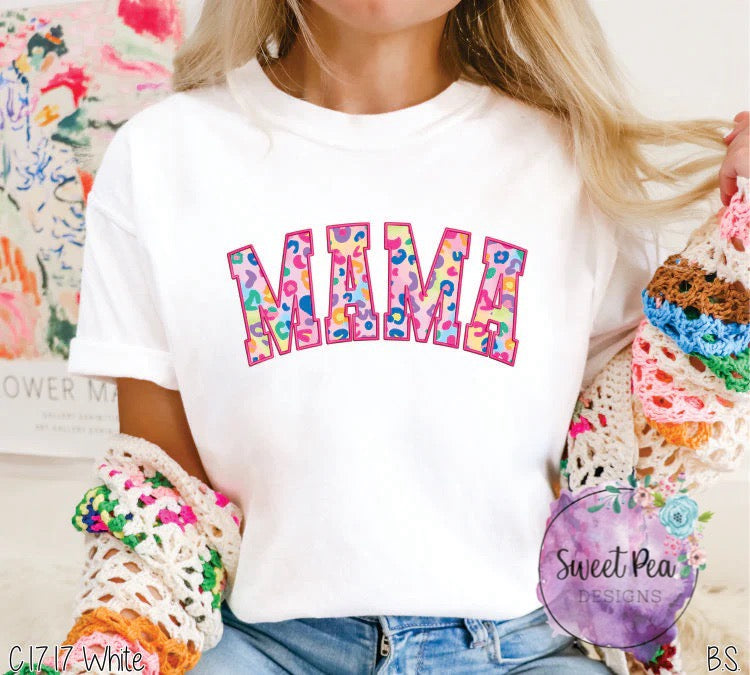 Mama Leopard Comfort Color Shirt