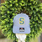 Single Letter 3D Puff Embroidery Hat (Royal/Gold)