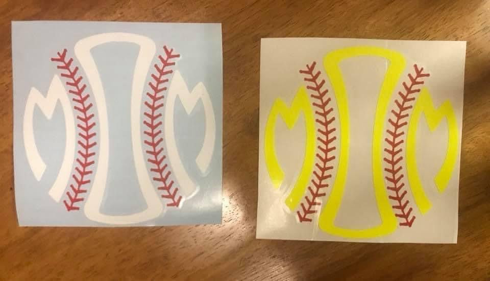 Baseball/Softball Mom Vinyl Decals