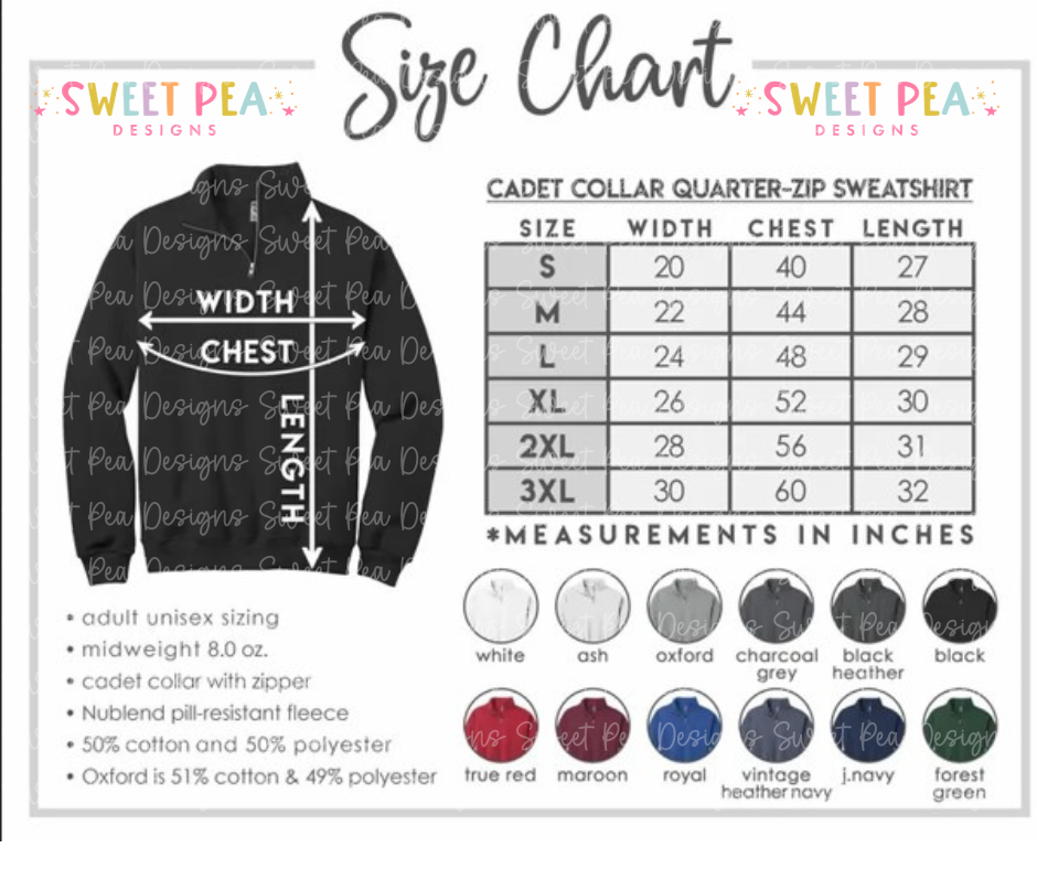 CUSTOM 1/4 ZIP SWEATSHIRT