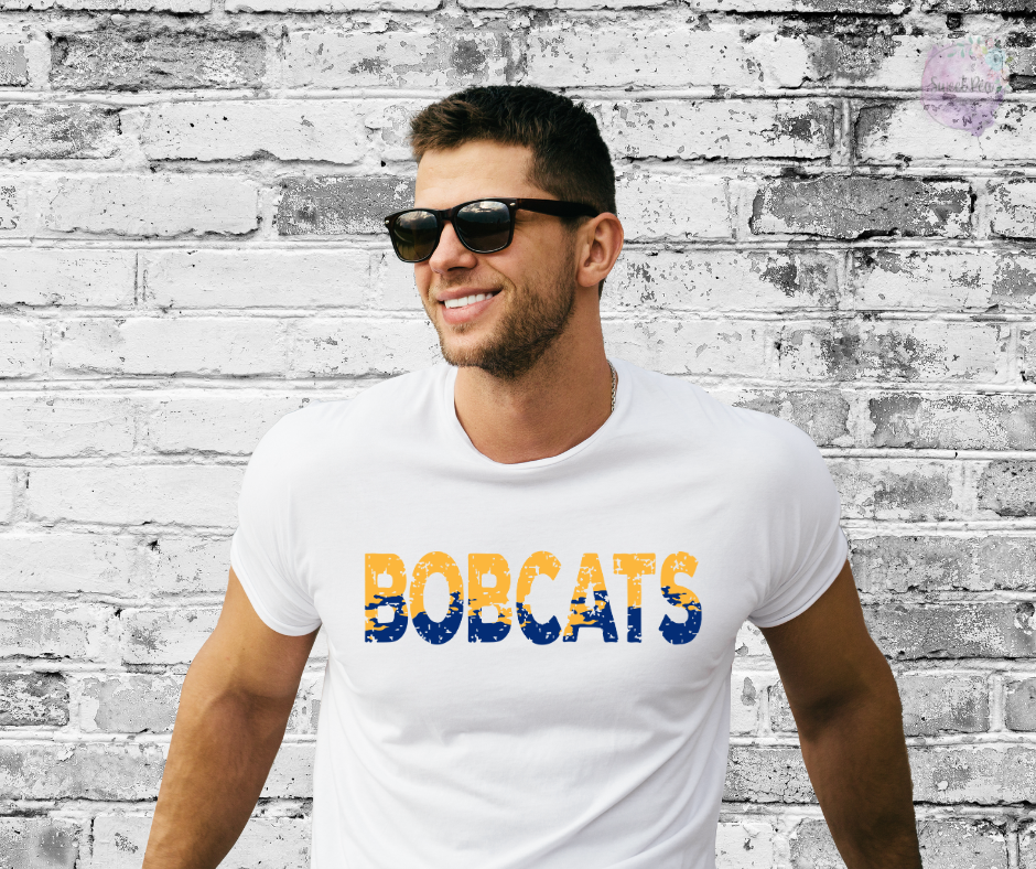 DISTRESSES BOBCAT/PAW TEE