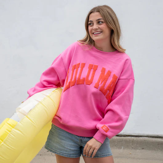 LM-SW-1007 Pink/Orange Puff Sweatshirt