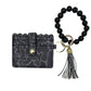 BEADED WRISTLET ID WALLETT BLACK CAMO