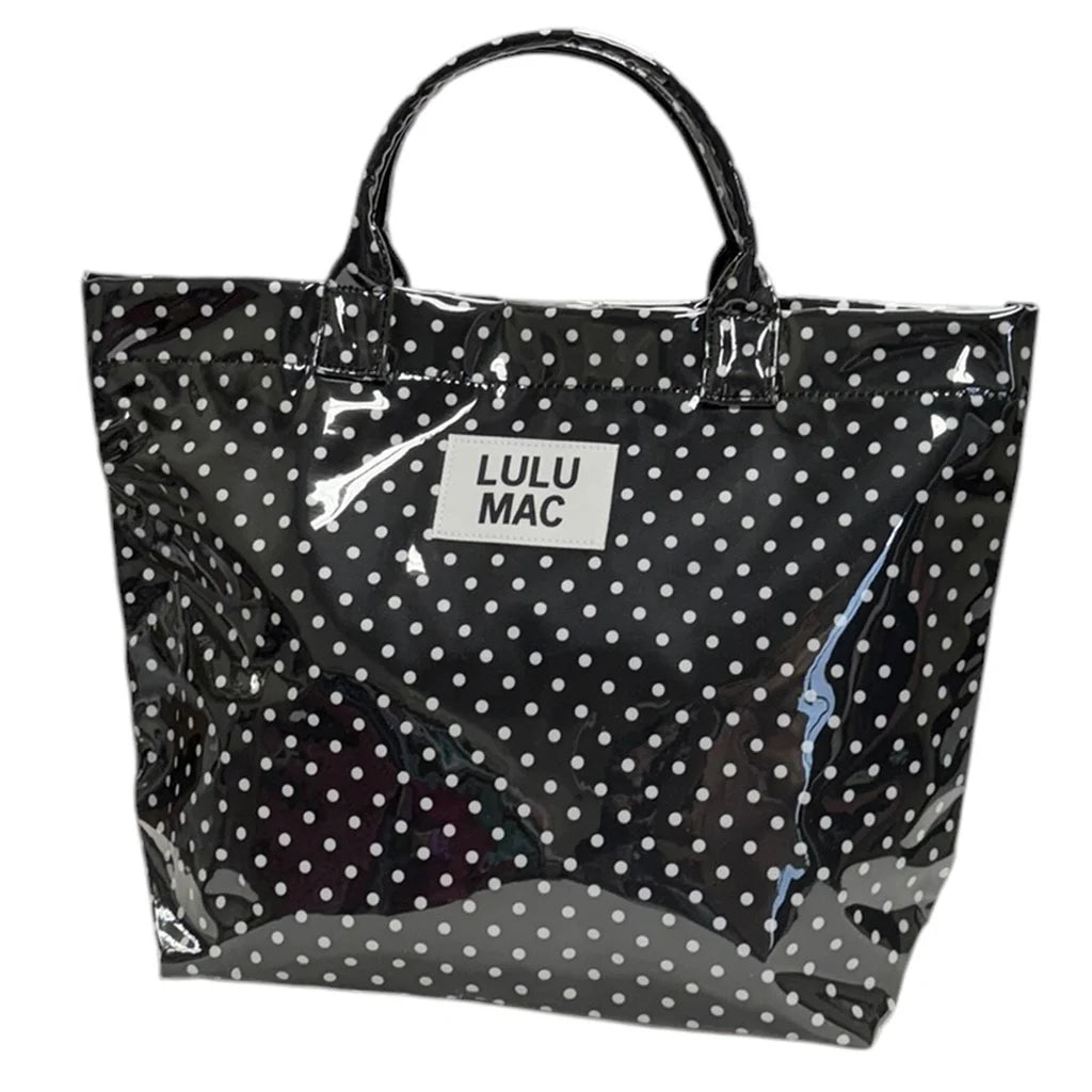 LM-BG-1003 TOTE BAG BLACK/WHITE DOT