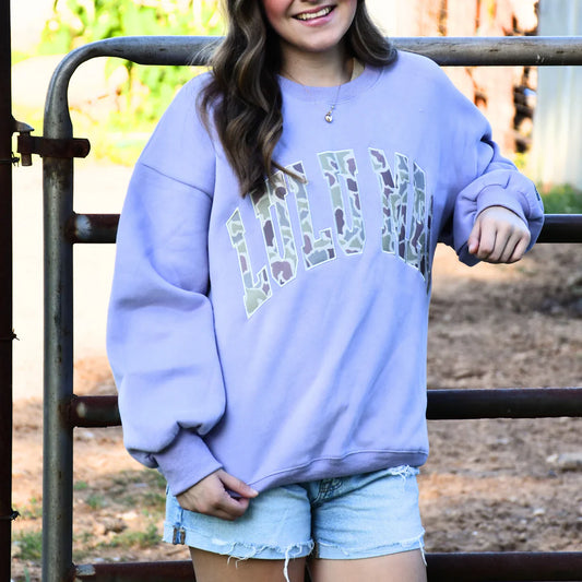 CAMO-9571-LAVENDER SWEATSHIRT